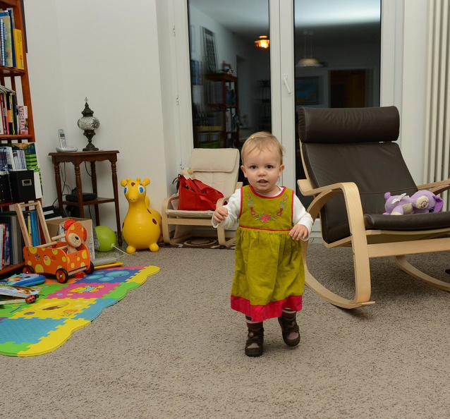 Greta in her pretty dress
